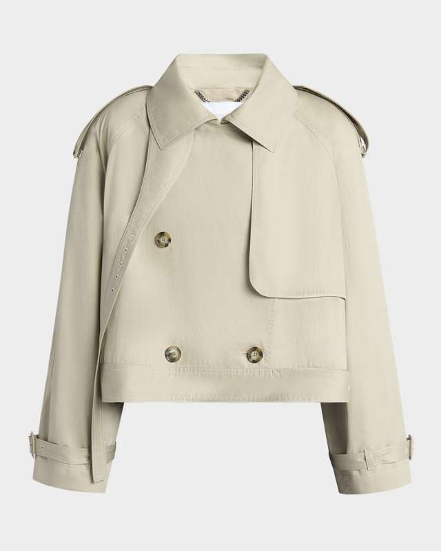 Light Cotton Short Trench Coat